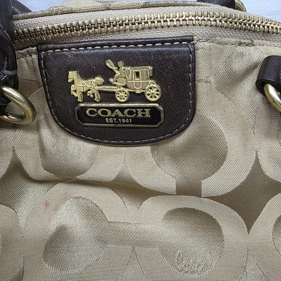 Coach Madison OP Art Sateen Sophia Satchel - Picture 3 of 16